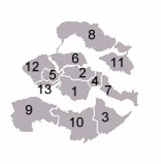 De gemeentes van Zeeland. Beeld door Steinbach via Wikimedia.