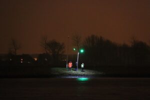 Pre-proef met LED verlichting langs waterkant (bron: ROADLED)